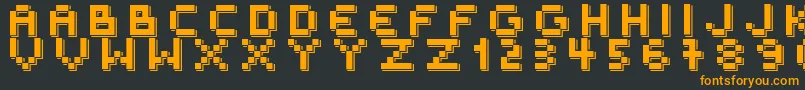 OuterSpace Font – Orange Fonts on Black Background