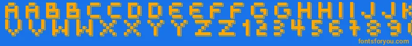 Fonte OuterSpace – fontes laranjas em um fundo azul
