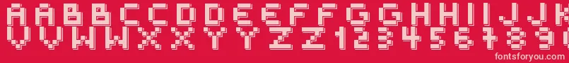 OuterSpace Font – Pink Fonts on Red Background