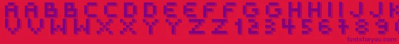 OuterSpace Font – Purple Fonts on Red Background