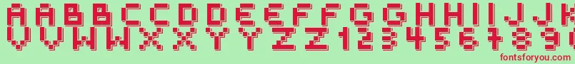 OuterSpace Font – Red Fonts on Green Background