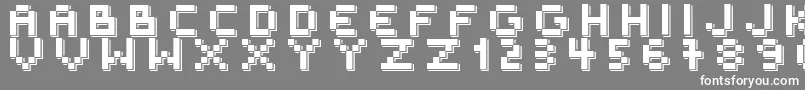 フォントOuterSpace – 灰色の背景に白い文字