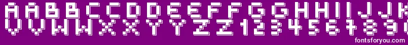 Fonte OuterSpace – fontes brancas em um fundo violeta
