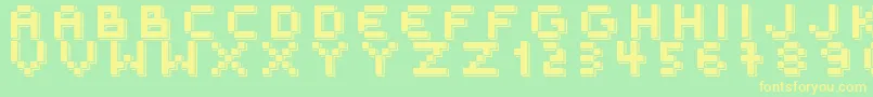 OuterSpace Font – Yellow Fonts on Green Background