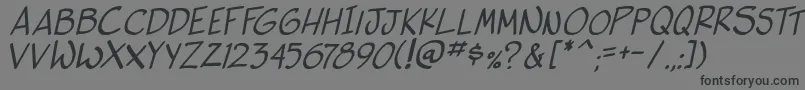 フォントSideKIta – 黒い文字の灰色の背景