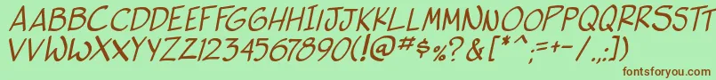 SideKIta Font – Brown Fonts on Green Background