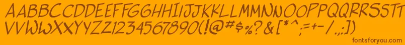 SideKIta Font – Brown Fonts on Orange Background