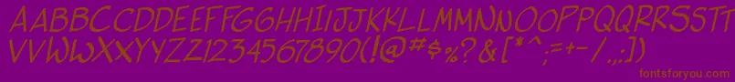 SideKIta Font – Brown Fonts on Purple Background