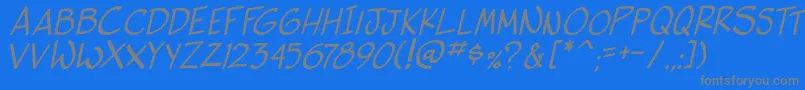 SideKIta Font – Gray Fonts on Blue Background