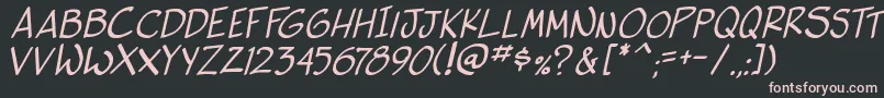 SideKIta Font – Pink Fonts on Black Background