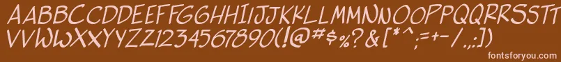 SideKIta Font – Pink Fonts on Brown Background