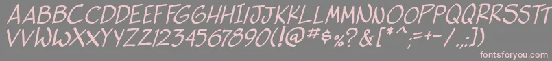 fuente SideKIta – Fuentes Rosadas Sobre Fondo Gris