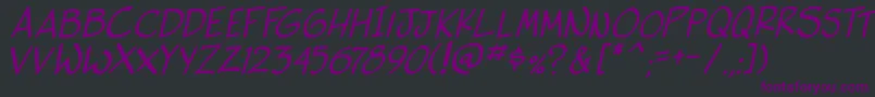 SideKIta Font – Purple Fonts on Black Background