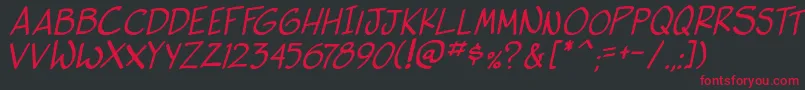 SideKIta Font – Red Fonts on Black Background