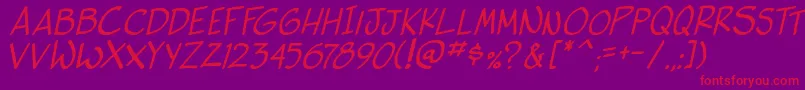 SideKIta Font – Red Fonts on Purple Background