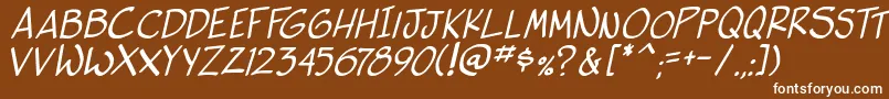 SideKIta Font – White Fonts on Brown Background