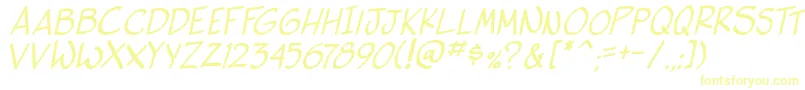 SideKIta Font – Yellow Fonts on White Background