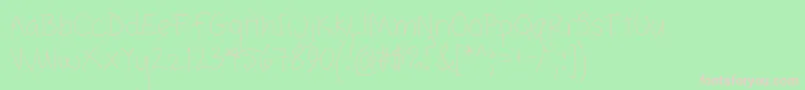 PopcornMountainCondensedThin Font – Pink Fonts on Green Background