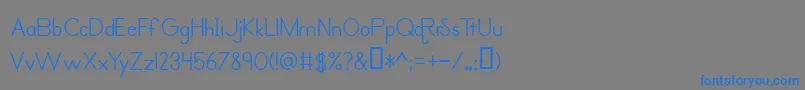 フォントPrimerPrintRegular – 灰色の背景に青い文字