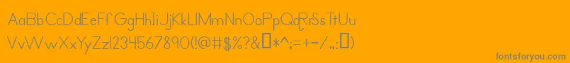 PrimerPrintRegular Font – Gray Fonts on Orange Background