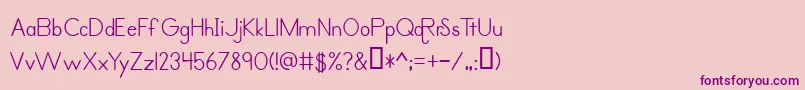 PrimerPrintRegular Font – Purple Fonts on Pink Background