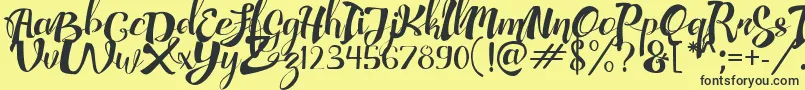 AdefebiaFreeFont Font – Black Fonts on Yellow Background