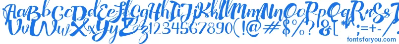 AdefebiaFreeFont Font – Blue Fonts on White Background