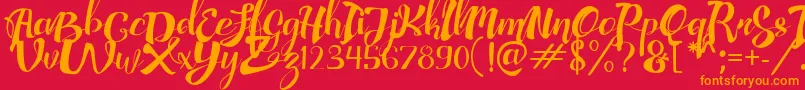 AdefebiaFreeFont Font – Orange Fonts on Red Background