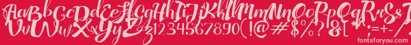 AdefebiaFreeFont Font – Pink Fonts on Red Background