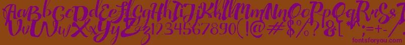 AdefebiaFreeFont Font – Purple Fonts on Brown Background