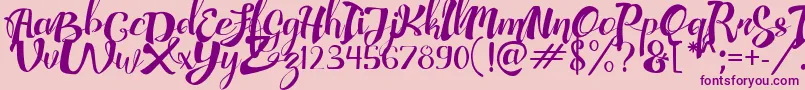 AdefebiaFreeFont Font – Purple Fonts on Pink Background