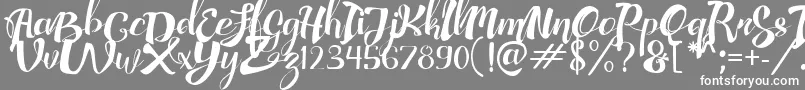AdefebiaFreeFont Font – White Fonts on Gray Background