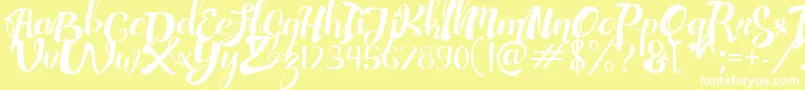 AdefebiaFreeFont Font – White Fonts on Yellow Background