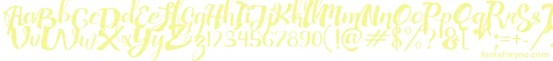 AdefebiaFreeFont Font – Yellow Fonts on White Background