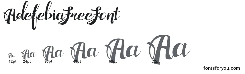AdefebiaFreeFont (60571) Font Sizes