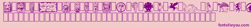 Fabeldyr1 Font – Purple Fonts on Pink Background