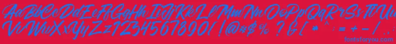 FreeAdelaide Font – Blue Fonts on Red Background