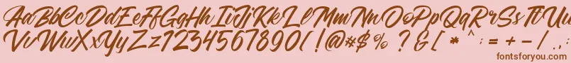 FreeAdelaide Font – Brown Fonts on Pink Background