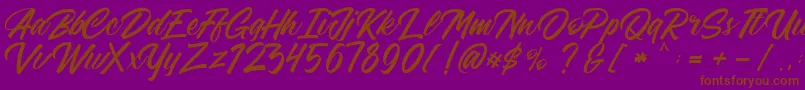 FreeAdelaide Font – Brown Fonts on Purple Background