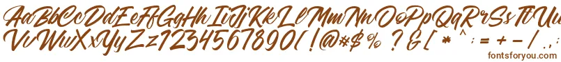 Шрифт FreeAdelaide – коричневые шрифты на белом фоне