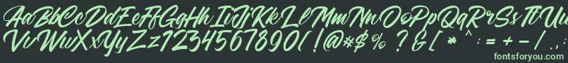 FreeAdelaide Font – Green Fonts on Black Background