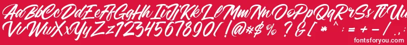 FreeAdelaide Font – White Fonts on Red Background