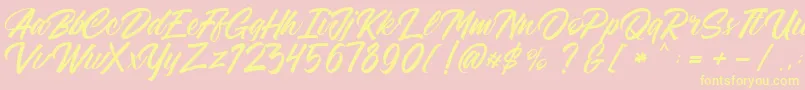 fuente FreeAdelaide – Fuentes Amarillas Sobre Fondo Rosa