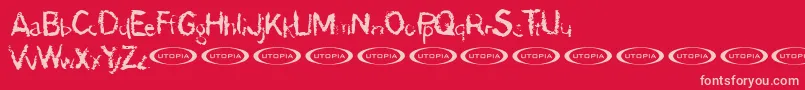DerDmonschriftkegel Font – Pink Fonts on Red Background