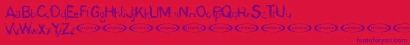 DerDmonschriftkegel Font – Purple Fonts on Red Background