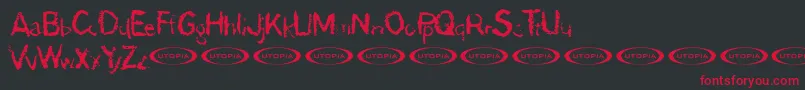 DerDmonschriftkegel Font – Red Fonts on Black Background