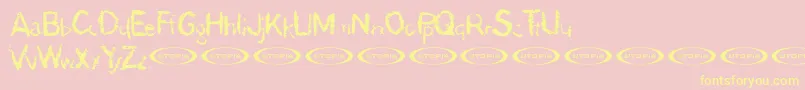 DerDmonschriftkegel Font – Yellow Fonts on Pink Background