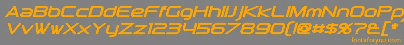 DownlinkBoldItalic Font – Orange Fonts on Gray Background