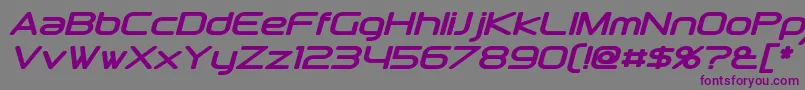 DownlinkBoldItalic Font – Purple Fonts on Gray Background
