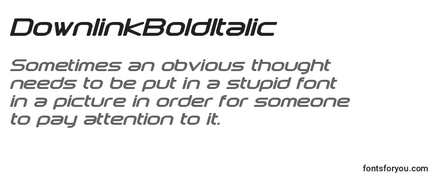 DownlinkBoldItalic フォントのレビュー